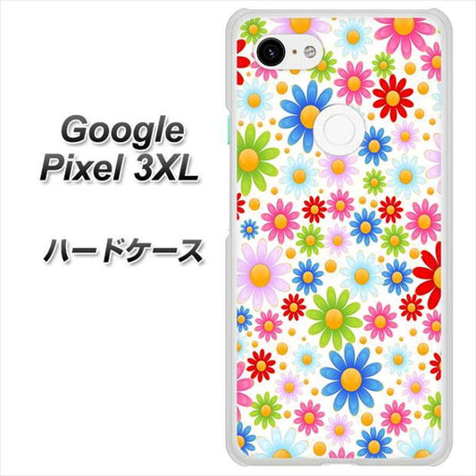 Google Pixel 3XL 高画質仕上げ 背面印刷 ハードケース【606 マーガレット】