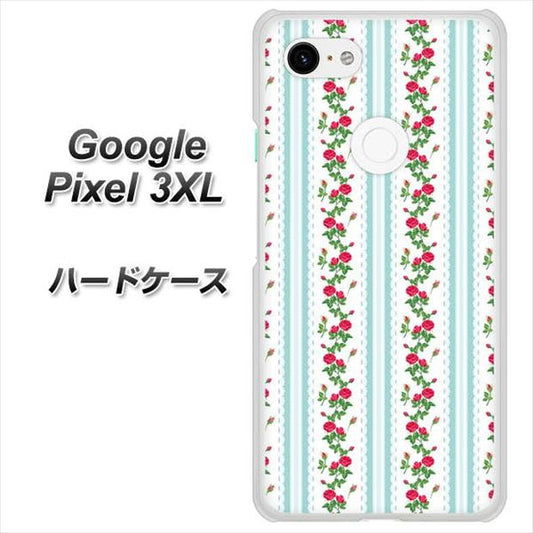 Google Pixel 3XL 高画質仕上げ 背面印刷 ハードケース【744 イングリッシュガーデン（ブルー）】