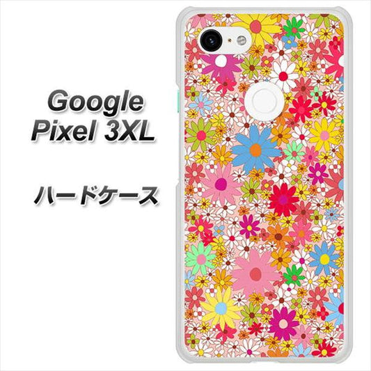 Google Pixel 3XL 高画質仕上げ 背面印刷 ハードケース【746 花畑A】