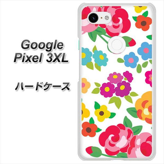 Google Pixel 3XL 高画質仕上げ 背面印刷 ハードケース【776 5月のフラワーガーデン】