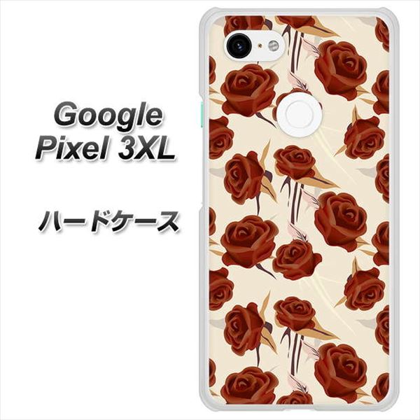 Google Pixel 3XL 高画質仕上げ 背面印刷 ハードケース【1157 クラシックローズ】