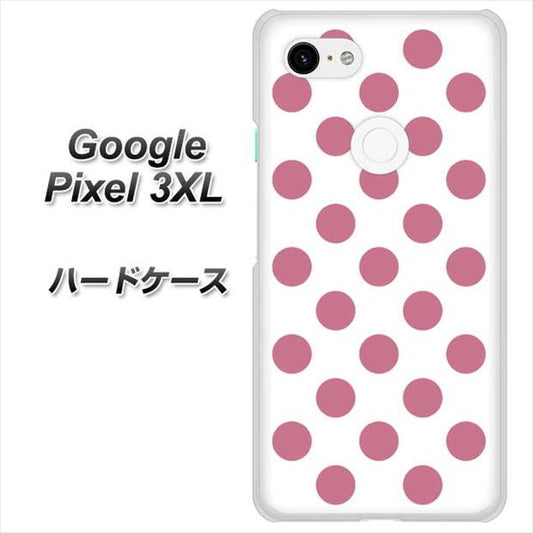 Google Pixel 3XL 高画質仕上げ 背面印刷 ハードケース【1357 シンプルビッグ薄ピンク白】