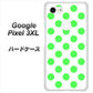 Google Pixel 3XL 高画質仕上げ 背面印刷 ハードケース【1358 シンプルビッグ緑白】
