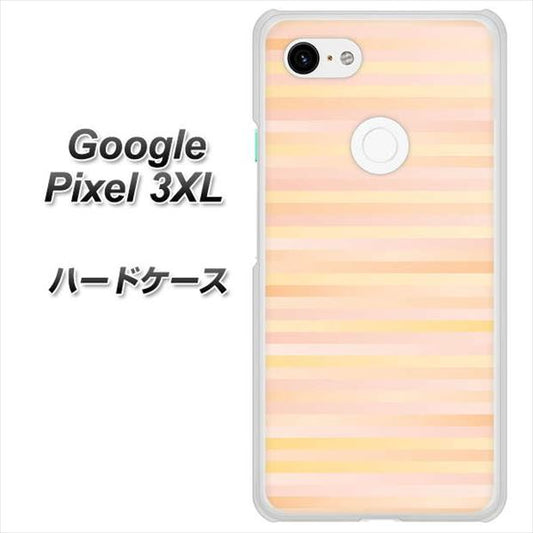Google Pixel 3XL 高画質仕上げ 背面印刷 ハードケース【IB909 グラデーションボーダー_オレンジ】