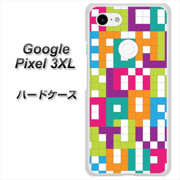 Google Pixel 3XL 高画質仕上げ 背面印刷 ハードケース【IB916 ブロックアルファベット】