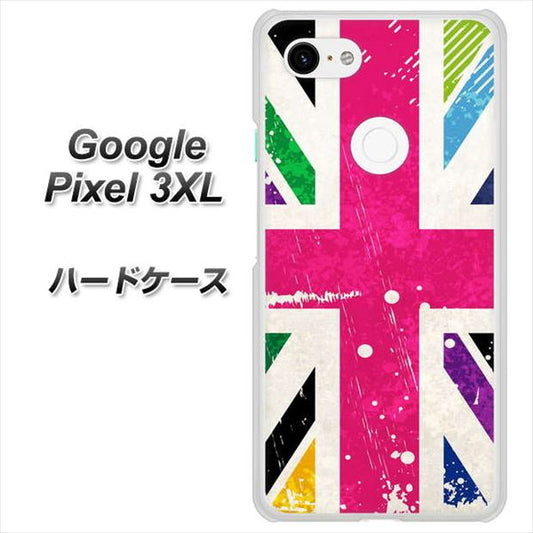 Google Pixel 3XL 高画質仕上げ 背面印刷 ハードケース【SC806 ユニオンジャック ピンクビンテージ】