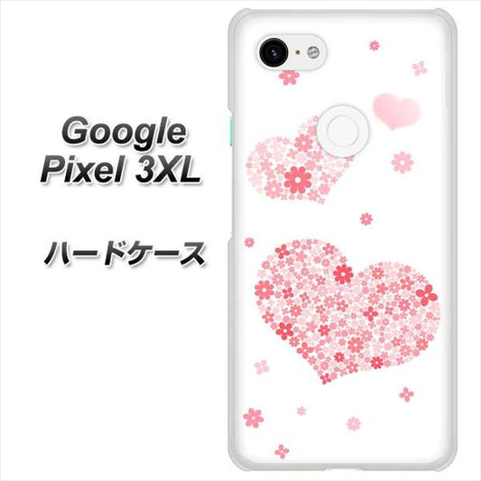 Google Pixel 3XL 高画質仕上げ 背面印刷 ハードケース【SC824 ピンクのハート】