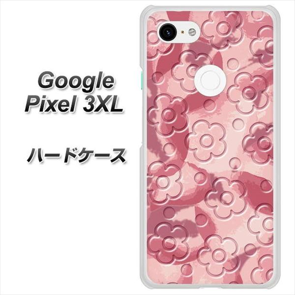 Google Pixel 3XL 高画質仕上げ 背面印刷 ハードケース【SC846 フラワーヴェルニ花ピンク（ローズヴェルール）】