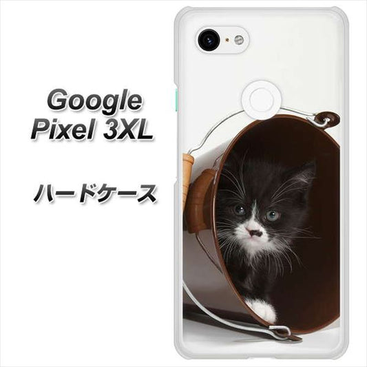 Google Pixel 3XL 高画質仕上げ 背面印刷 ハードケース【VA800 ネコとバケツ】