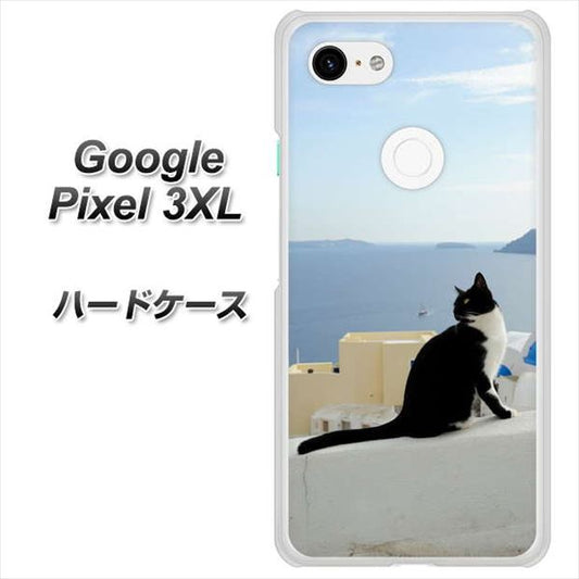 Google Pixel 3XL 高画質仕上げ 背面印刷 ハードケース【VA805 ネコと地中海】