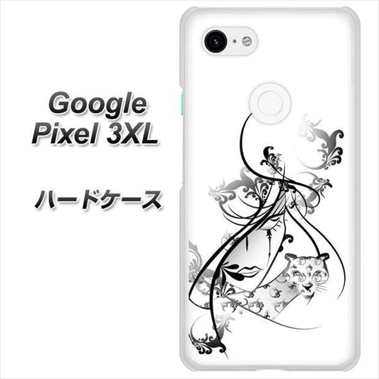 Google Pixel 3XL 高画質仕上げ 背面印刷 ハードケース【VA832 パンサーと美女】