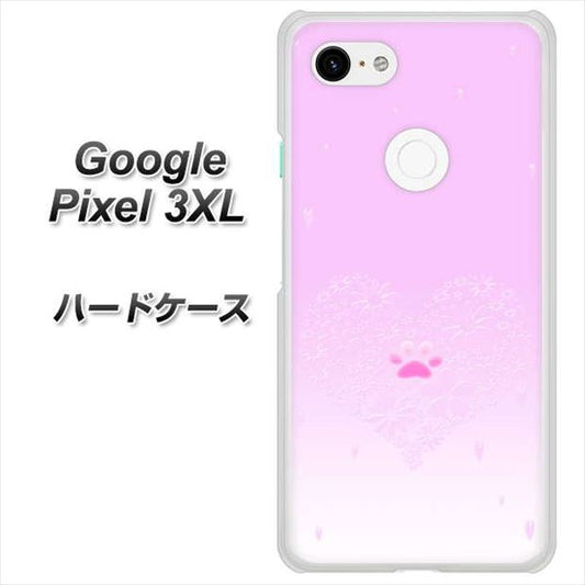Google Pixel 3XL 高画質仕上げ 背面印刷 ハードケース【YA955 ハート02 素材ホワイト】