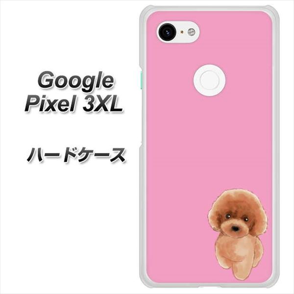 Google Pixel 3XL 高画質仕上げ 背面印刷 ハードケース【YJ049 トイプードルレッド(ピンク)】