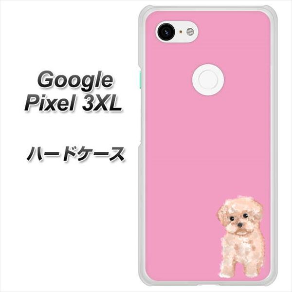 Google Pixel 3XL 高画質仕上げ 背面印刷 ハードケース【YJ061 トイプードルアプリコット(ピンク)】