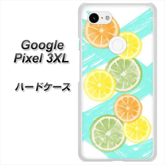 Google Pixel 3XL 高画質仕上げ 背面印刷 ハードケース【YJ183 オレンジライム】