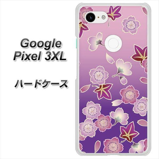 Google Pixel 3XL 高画質仕上げ 背面印刷 ハードケース【YJ324 和柄 桜 もみじ】