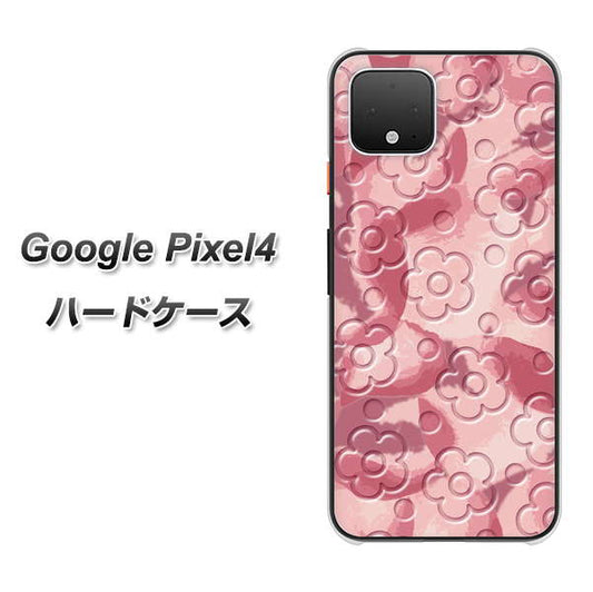 Google Pixel 4 高画質仕上げ 背面印刷 ハードケース【SC846 フラワーヴェルニ花ピンク（ローズヴェルール）】