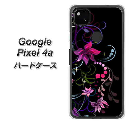 Google Pixel 4a 高画質仕上げ 背面印刷 ハードケース【263 闇に浮かぶ華】