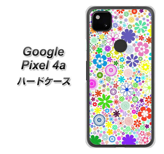 Google Pixel 4a 高画質仕上げ 背面印刷 ハードケース【308 フラワーミックス】