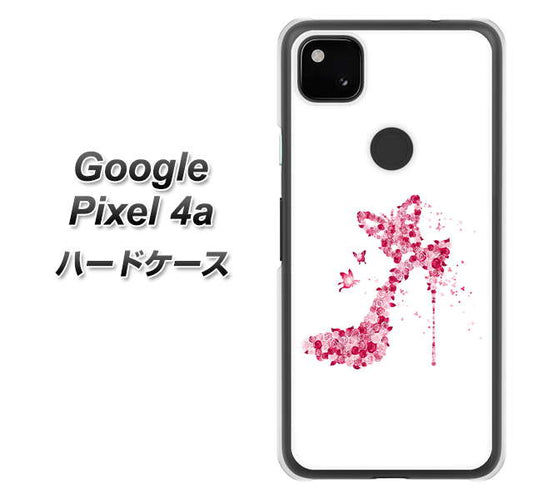 Google Pixel 4a 高画質仕上げ 背面印刷 ハードケース【387 薔薇のハイヒール】