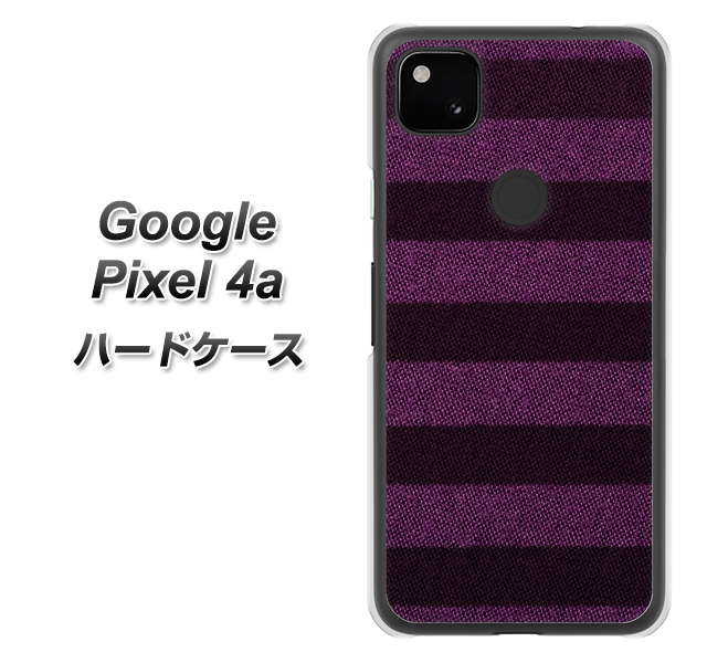 Google Pixel 4a 高画質仕上げ 背面印刷 ハードケース【533 極太ボーダーPR&NV】