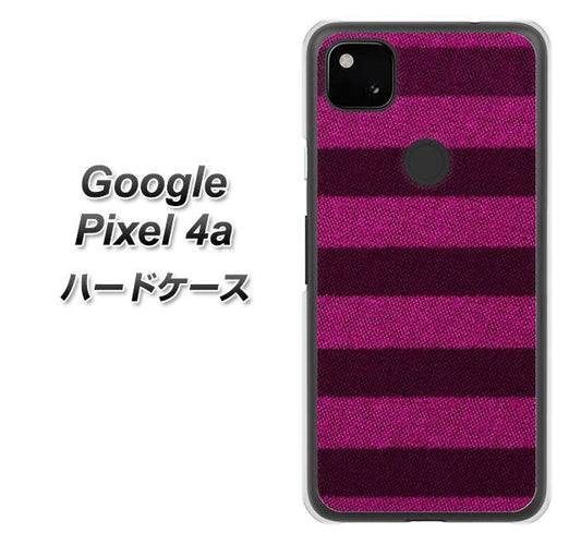 Google Pixel 4a 高画質仕上げ 背面印刷 ハードケース【534 極太ボーダーPK&NV】