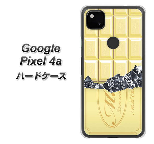 Google Pixel 4a 高画質仕上げ 背面印刷 ハードケース【553 板チョコ－ホワイト】