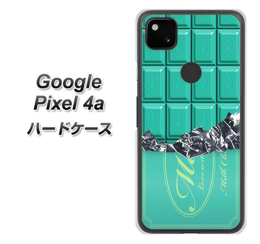 Google Pixel 4a 高画質仕上げ 背面印刷 ハードケース【554 板チョコ－ミント】