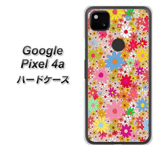 Google Pixel 4a 高画質仕上げ 背面印刷 ハードケース【746 花畑A】