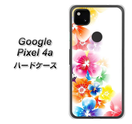 Google Pixel 4a 高画質仕上げ 背面印刷 ハードケース【1209 光と花】