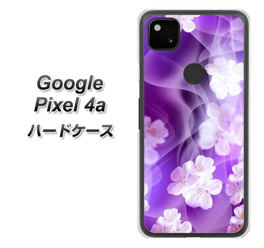 Google Pixel 4a 高画質仕上げ 背面印刷 ハードケース【1211 桜とパープルの風】
