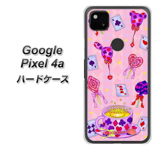 Google Pixel 4a 高画質仕上げ 背面印刷 ハードケース【AG817 トランプティー（ピンク）】