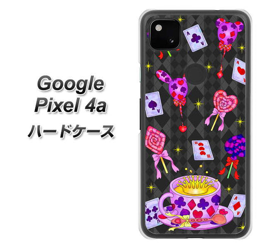 Google Pixel 4a 高画質仕上げ 背面印刷 ハードケース【AG818 トランプティー（黒）】