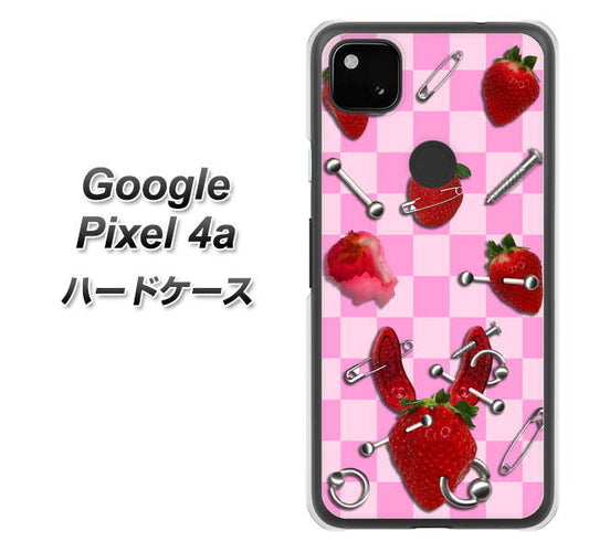 Google Pixel 4a 高画質仕上げ 背面印刷 ハードケース【AG832 苺パンク（ピンク）】