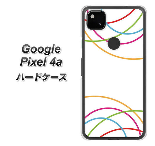 Google Pixel 4a 高画質仕上げ 背面印刷 ハードケース【IB912  重なり合う曲線】