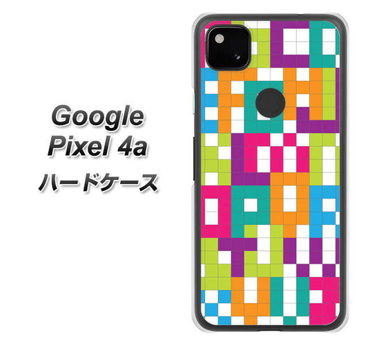 Google Pixel 4a 高画質仕上げ 背面印刷 ハードケース【IB916  ブロックアルファベット】