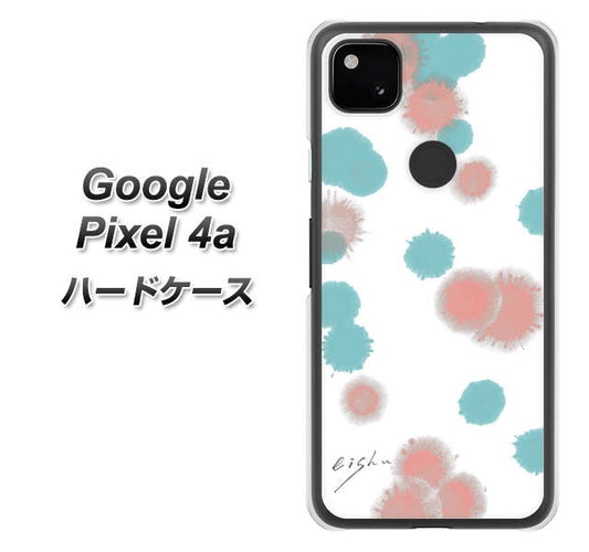 Google Pixel 4a 高画質仕上げ 背面印刷 ハードケース【OE834 滴 水色×ピンク】