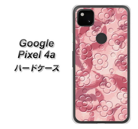 Google Pixel 4a 高画質仕上げ 背面印刷 ハードケース【SC846 フラワーヴェルニ花ピンク（ローズヴェルール）】