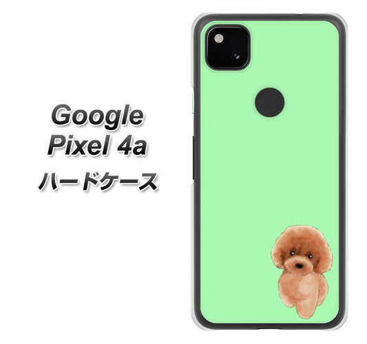 Google Pixel 4a 高画質仕上げ 背面印刷 ハードケース【YJ052 トイプードルレッド（ グリーン）】