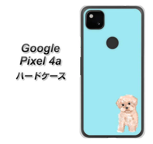 Google Pixel 4a 高画質仕上げ 背面印刷 ハードケース【YJ062 トイプードルアプリコット（ブルー）】