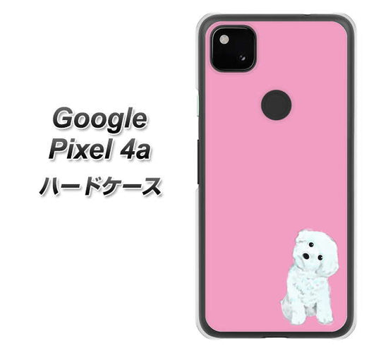 Google Pixel 4a 高画質仕上げ 背面印刷 ハードケース【YJ069 トイプードルホワイト（ピンク）】