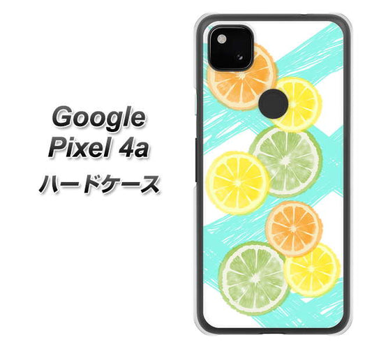 Google Pixel 4a 高画質仕上げ 背面印刷 ハードケース【YJ183 オレンジライム】