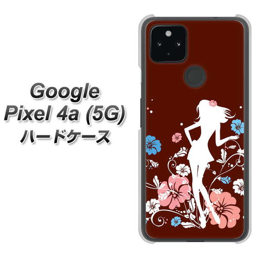 Google Pixel 4a (5G) 高画質仕上げ 背面印刷 ハードケース【110 ハイビスカスと少女】