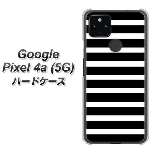 Google Pixel 4a (5G) 高画質仕上げ 背面印刷 ハードケース【330 サイドボーダーブラック】