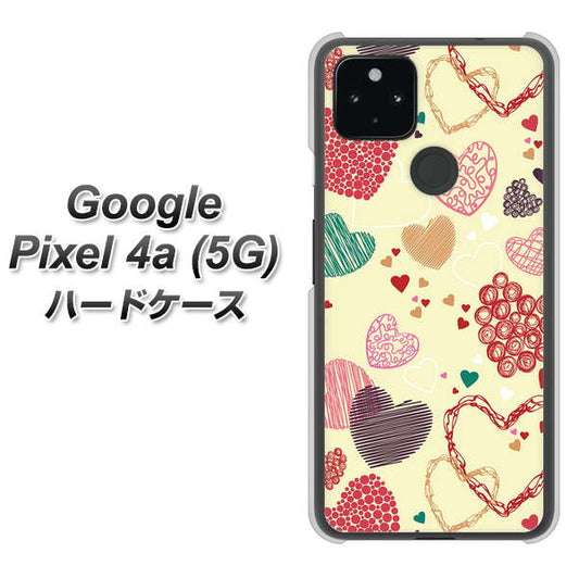 Google Pixel 4a (5G) 高画質仕上げ 背面印刷 ハードケース【480 素朴なハート】