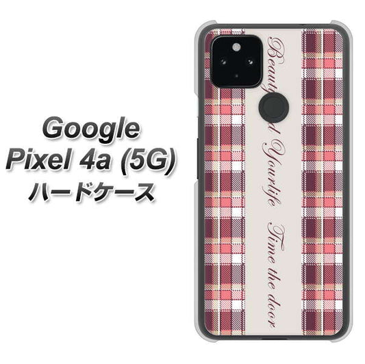 Google Pixel 4a (5G) 高画質仕上げ 背面印刷 ハードケース【518 チェック柄besuty】