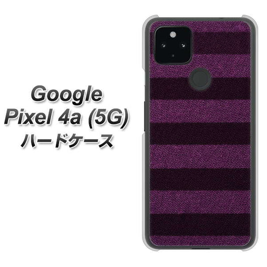 Google Pixel 4a (5G) 高画質仕上げ 背面印刷 ハードケース【533 極太ボーダーPR&NV】