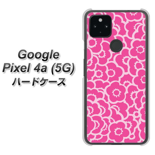 Google Pixel 4a (5G) 高画質仕上げ 背面印刷 ハードケース【716 ピンクフラワー】