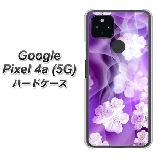 Google Pixel 4a (5G) 高画質仕上げ 背面印刷 ハードケース【1211 桜とパープルの風】
