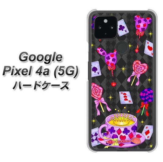 Google Pixel 4a (5G) 高画質仕上げ 背面印刷 ハードケース【AG818 トランプティー（黒）】
